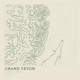 Grand Teton — Ink print in Ranger Light (square)