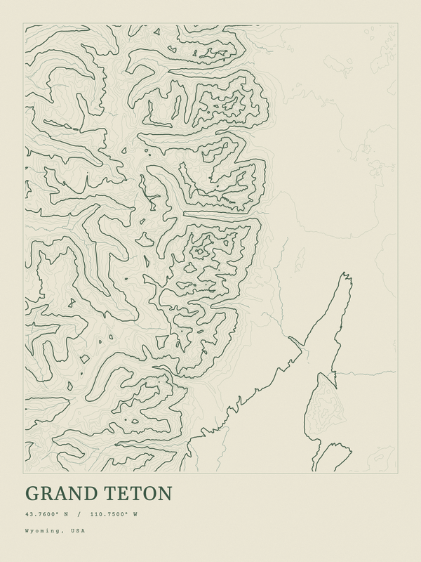 Grand Teton — Ink print in Ranger Light
