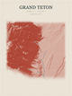 Grand Teton — Red Relief print in Ember & Ochre