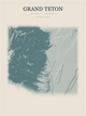 Grand Teton — Red Relief print in Graphite