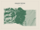 Grand Teton — Red Relief print in Forest Floor (landscape)