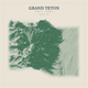 Grand Teton — Red Relief print in Forest Floor (square)
