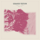 Grand Teton — Red Relief print in Rose & Stone (square)