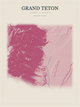 Grand Teton — Red Relief print in Rose & Stone