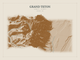 Grand Teton — Red Relief print in Saffron & Slate (landscape)