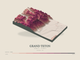 Grand Teton — Terrain Relief print in Rose & Stone (landscape)