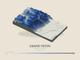 Grand Teton — Terrain Relief print in Ultramarine (landscape)