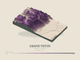 Grand Teton — Terrain Relief print in Plum & Clay (landscape)