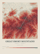 Great Smoky Mountains — Contour Colour print in Red Earth