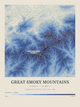 Great Smoky Mountains — Contour Colour print in Ultramarine