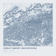 Great Smoky Mountains — Ink print in Blueprint Light (square)