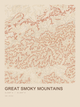 Great Smoky Mountains — Ink print in Desert Light