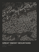 Great Smoky Mountains — Ink print in Ink Dark
