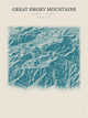 Great Smoky Mountains — Red Relief print in Fjord