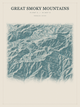 Great Smoky Mountains — Red Relief print in Graphite
