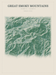 Great Smoky Mountains — Red Relief print in Forest Floor