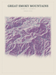 Great Smoky Mountains — Red Relief print in Plum & Clay