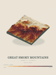Great Smoky Mountains — Terrain Relief print in Ember & Ochre