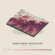 Great Smoky Mountains — Terrain Relief print in Rose & Stone (square)