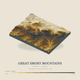 Great Smoky Mountains — Terrain Relief print in Saffron & Slate (square)
