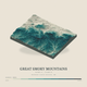 Great Smoky Mountains — Terrain Relief print in Alpine Teal (square)