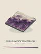Great Smoky Mountains — Terrain Relief print in Plum & Clay