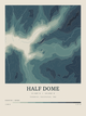Half Dome — Contour Colour print in Graphite
