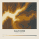 Half Dome — Contour Colour print in Saffron & Slate (square)