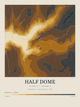 Half Dome — Contour Colour print in Saffron & Slate