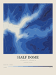 Half Dome — Contour Colour print in Ultramarine