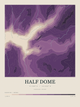 Half Dome — Contour Colour print in Plum & Clay