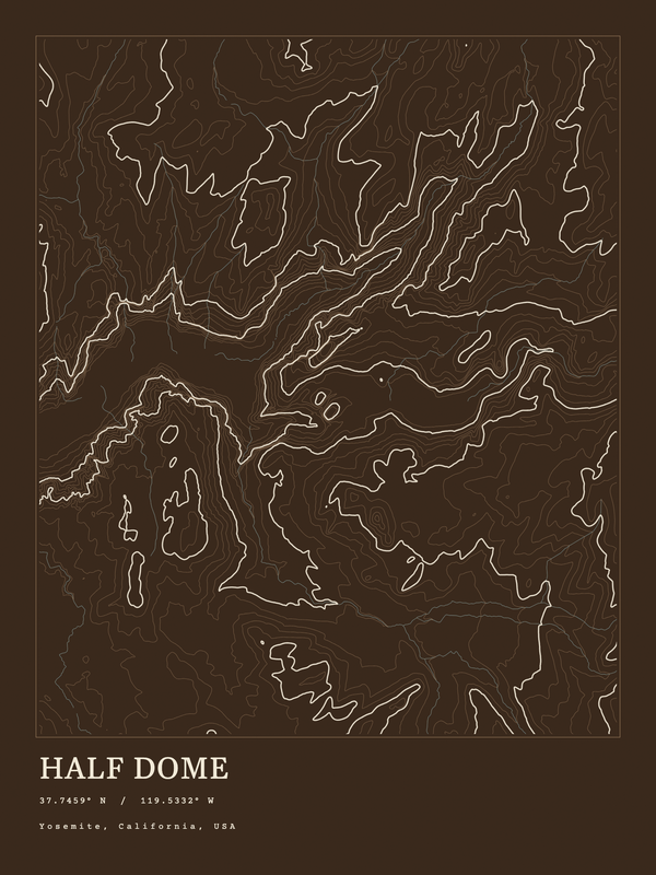 Half Dome — Ink print in Atlas Dark