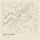 Half Dome — Ink print in Atlas Light (square)