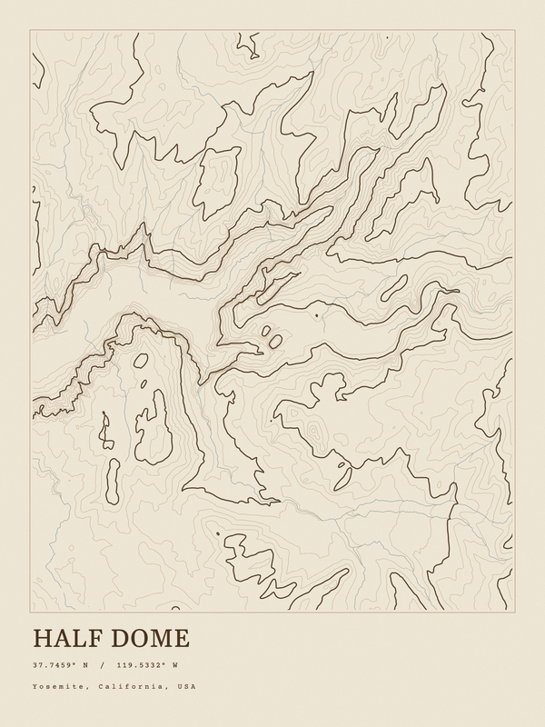 Half Dome — Ink print in Atlas Light
