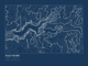 Half Dome — Ink print in Blueprint Dark (landscape)