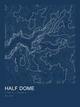Half Dome — Ink print in Blueprint Dark
