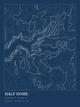 Half Dome — Ink print in Blueprint Dark