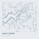 Half Dome — Ink print in Blueprint Light (square)