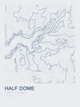 Half Dome — Ink print in Blueprint Light