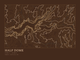 Half Dome — Ink print in Desert Dark (landscape)