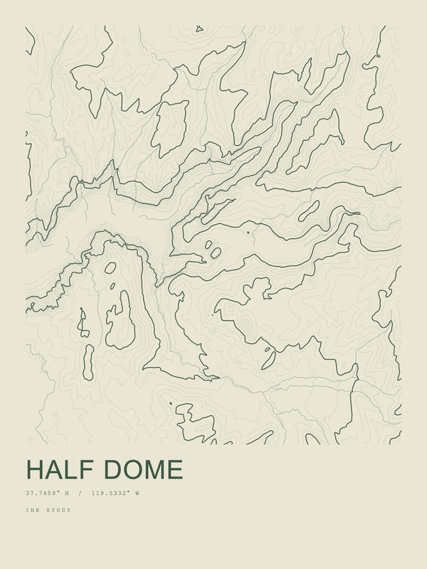Half Dome — Ink print in Ranger Light