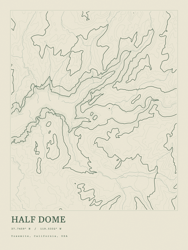 Half Dome — Ink print in Ranger Light