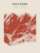 Half Dome — Red Relief print in Ember & Ochre