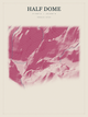 Half Dome — Red Relief print in Rose & Stone