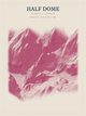 Half Dome — Red Relief print in Rose & Stone