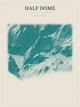 Half Dome — Red Relief print in Alpine Teal