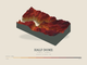 Half Dome — Terrain Relief print in Ember & Ochre (landscape)
