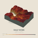Half Dome — Terrain Relief print in Ember & Ochre (square)