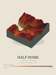 Half Dome — Terrain Relief print in Ember & Ochre