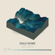 Half Dome — Terrain Relief print in Fjord (square)